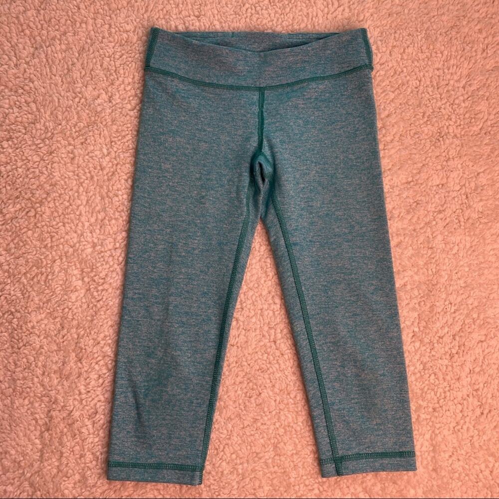Ivivva Cropped Blue Green Leggings Size 8